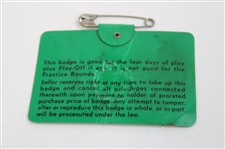 1968 Masters Tournament SERIES Badge #18954 - Bob Goalby Win