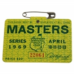 1969 Masters Tournament SERIES Badge #22061 - George Archer Winner