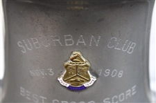 1908 Suburban Club Golf (NJ) Dual Handled Best Gross Score Trophy