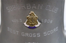 1908 Suburban Club Golf (NJ) Dual Handled Best Gross Score Trophy