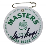 Gary Player Signed 1961 Masters SERIES Badge #3746 - JSA ALOA