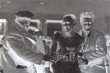 Vintage Glass Negative Plate of Babe Ruth at Boston Marathon