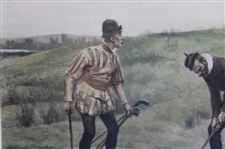 1896 'The Sabbath Breakers' Framed Hand Tinted Print By J.C. Dollman