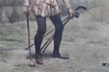 1896 'The Sabbath Breakers' Framed Hand Tinted Print By J.C. Dollman