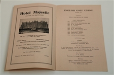 1935 English Golf Union Intl. Matches at Royal Lytham Friday Order of Play Program