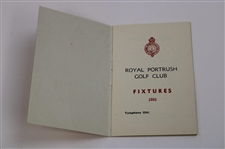 1951 Royal Portrush Golf Club Fixtures Booklet