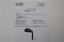 Greg Norman's Personal Used Titleist BV 'G.N.' 52 Degree Wedge with Lead Tape