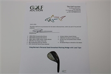 Greg Norman's Personal Used Unmarked Pitching Wedge with Lead Tape