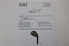 Greg Norman's Personal Used Unmarked Pitching Wedge with Lead Tape