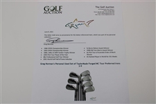 Greg Norman's Personal Used Set of TaylorMade Forged MC Tour Preferred Irons 3-9