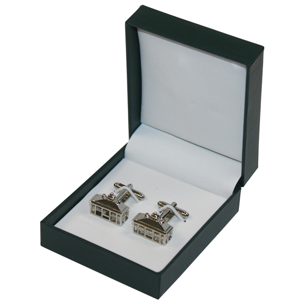 Masters Tournament Clubhouse Silver Cuff Links in Original Box - Made in Italy