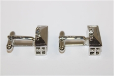 Masters Tournament Clubhouse Silver Cuff Links in Original Box - Made in Italy