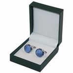 Masters Tournament Silk Lt Blue Logo Cuff Links in Original Box - Made in Italy