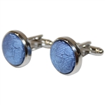 Masters Tournament Silk Lt Blue Logo Cuff Links in Original Box - Made in Italy