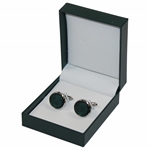 Masters Tournament Silk Dk Green Logo Cuff Links in Original Box - Made in Italy