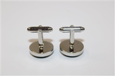 Masters Tournament Silk Dk Green Logo Cuff Links in Original Box - Made in Italy