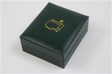 Masters Tournament Silk Dk Green Logo Cuff Links in Original Box - Made in Italy