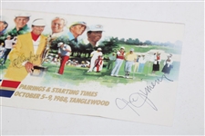 Arnold Palmer, Al Geiberger + Signed 1988 Vantage Championship Pairing Sheet JSA ALOA