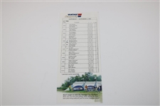 Arnold Palmer, Al Geiberger + Signed 1988 Vantage Championship Pairing Sheet JSA ALOA