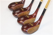 Kroydon Cusotm Built Registered Set of Stif-Flex Hatch Face 1, 2, 3 & 4-Wood Golf Clubs