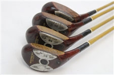 Kroydon Cusotm Built Registered Set of Stif-Flex Hatch Face 1, 2, 3 & 4-Wood Golf Clubs