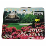 2005 Masters Tournament SERIES Badge #Q03232 - Tiger Woods Win & Jacks Final Masters
