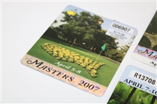 2007, 2008, 2009 & 2011 Masters Tournament SERIES Badges - Johnson/Immelman/Cabrera/Schwartzel