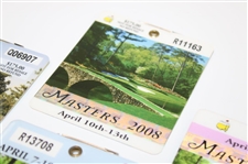 2007, 2008, 2009 & 2011 Masters Tournament SERIES Badges - Johnson/Immelman/Cabrera/Schwartzel