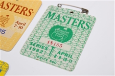 1980, 1982, 1985, 1987 & 1988 Masters Tournament SERIES Badges