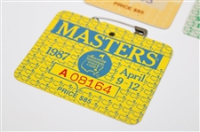 1980, 1982, 1985, 1987 & 1988 Masters Tournament SERIES Badges