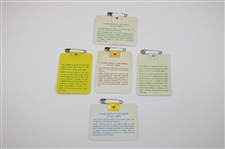 1980, 1982, 1985, 1987 & 1988 Masters Tournament SERIES Badges