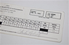 Chi Chi Rodriguez & Tommy Aaron Signed 1993 Infiniti Tourn. Of Champions Used Scorecard