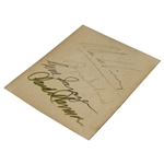 Claude Harmon, Nelson, Sarazen & De Vicenzo Signed Cut JSA #ZZ01220