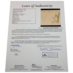 Claude Harmon, Nelson, Sarazen & De Vicenzo Signed Cut JSA #ZZ01220