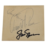Big 3' Palmer, Nicklaus & Player Signed Cut JSA ALOA