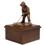 Pinehurst Country Club Putter Boy Bronze Sundial Statue on Plinth