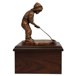 Pinehurst Country Club Putter Boy Bronze Sundial Statue on Plinth