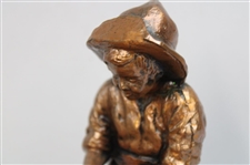 Pinehurst Country Club Putter Boy Bronze Sundial Statue on Plinth