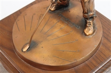 Pinehurst Country Club Putter Boy Bronze Sundial Statue on Plinth