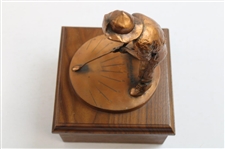 Pinehurst Country Club Putter Boy Bronze Sundial Statue on Plinth