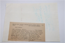 1933 Paul Runyan Wins Agua Caliente Open Tournament Press Photo - 1/14/33