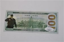 Jack Nicklaus Signed In Trump We Trust 100$ Bill JSA #AJ38955