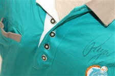 Payne Stewart Tournament-Worn Miami Dolphins Logo Golf Shirt w/Sponsors JSA #YY93382