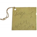 Bobby Jones Signed 1931 Miami Valley Golf Club Exhibition Match Ticket JSA #ZZ01217
