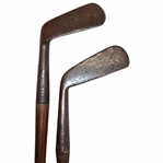 Two (2) LH Spalding Gold Medal Hand Forged Irons Circa 1905