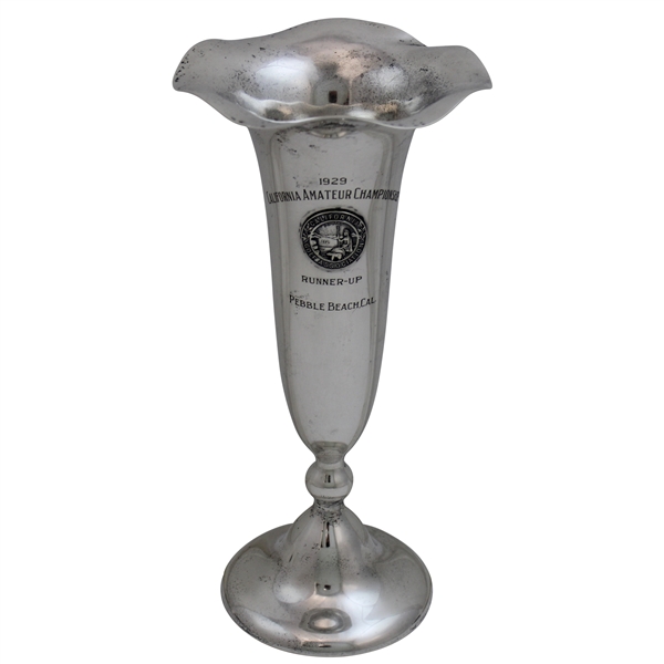 1929 California State Amateur Championship at Pebble Beach Runner-Up Trophy to FC Stevens