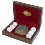 Executive Putting Set Brass Box For Office Desk 6 Golf Balls Brookstone