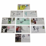 Ten (10) Major Champions Signed Cachets - Strange, Floyd, Pavin, Irwin & others JSA ALOA