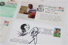 Ten (10) Major Champions Signed Cachets - Strange, Floyd, Pavin, Irwin & others JSA ALOA