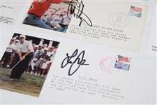 Ten (10) Major Champions Signed Cachets - Strange, Floyd, Pavin, Irwin & others JSA ALOA
